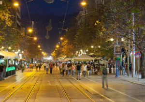 Boulevard Vitosha at night